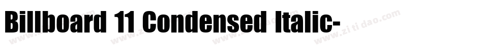 Billboard 11 Condensed Italic字体转换